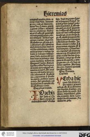 Super Hieremia, capitulum I.