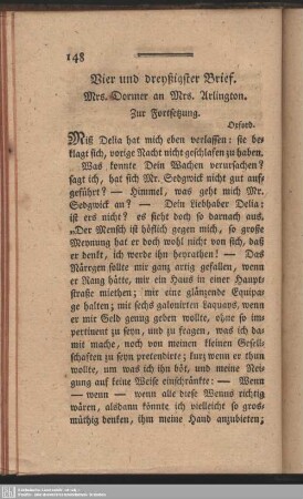 Vier und dreyßigster Brief