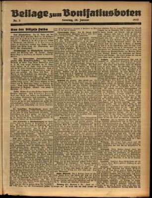 Zweite Ausgabe vom Sonntag, den 29. Januar 1933.