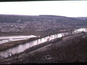 Plochingen, alter Neckar und Hafen, flussabwärts