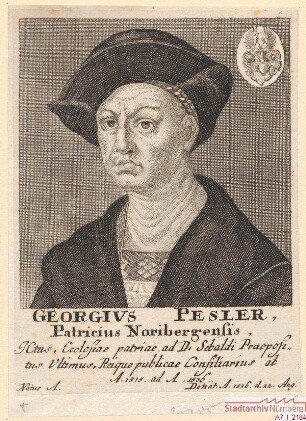 Georg Peßler, Patrizier, letzter Propst von St. Sebald, Ratskonsulent; gest. 22. August 1536