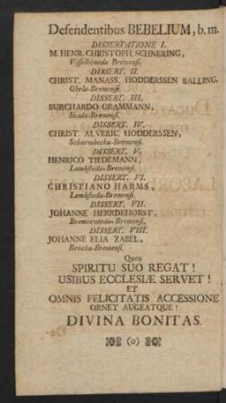 Defendentibus Bebelium, b.m.