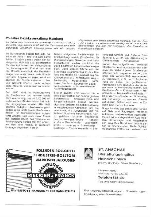 25 Jahre Bezirksverwaltung Hamburg