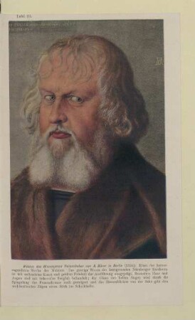 Bildnis des Hieronymus Holzschuher von A. Dürer in Berlin (1526)