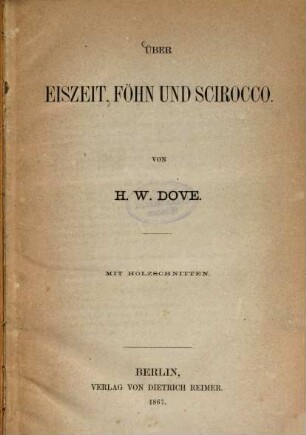 Über Eiszeit, Föhn und Scirocco