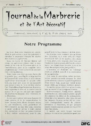 1: Notre Programme