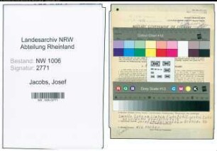 Entnazifizierung Josef Jacobs , geb. 24.08.1901 (Dachdecker)