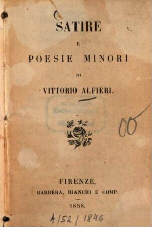 Satire e poesie minori
