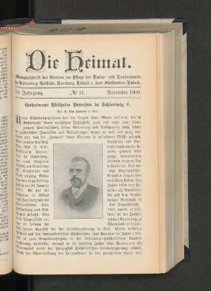 10. Jahrgang. No. 11. November 1900.