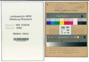 Entnazifizierung Heinz Mettert , geb. 18.09.1919 (Ingenieur)