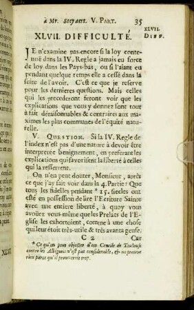 XLVII. Difficulté. - XLIX. Difficulté.