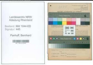 Entnazifizierung Bernhard Panhoff , geb. 16.01.1895 (Lehrer)