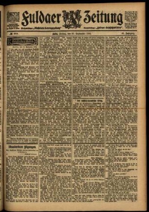 Ausgabe vom Freitag, den 23. September 1904.