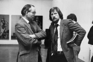 Armin Zweite und Dieter Kuhrmann bei einer Ausstellung im Münchener Lenbachhaus