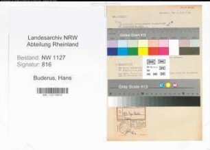 Entnazifizierung Hans Buderus , geb. 00.00.0000 (Kassierer)