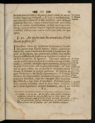 13-24, §. II. An mysterium Incarnationis Verbi divini possibile sit?