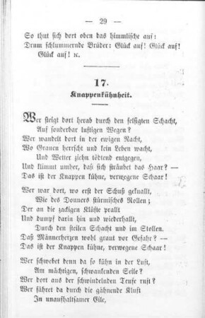 17. Wer steigt dort herab durch den felsigten