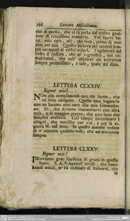 Lettera CLXXIV. Signor mio!