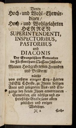 2r-6v, Denen Hoch- und Wohl-Ehrwuerdigen ...