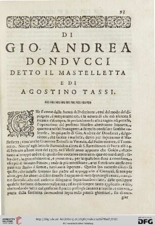 Di Gio Andrea donducci detto il mastelletta e di Agostino Tassi