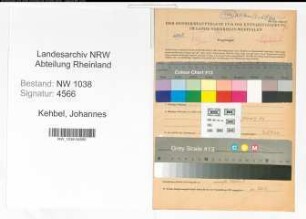 Entnazifizierung Johannes Kehbel , geb. 01.10.1911 (Kaufmaennischer Angestellter)