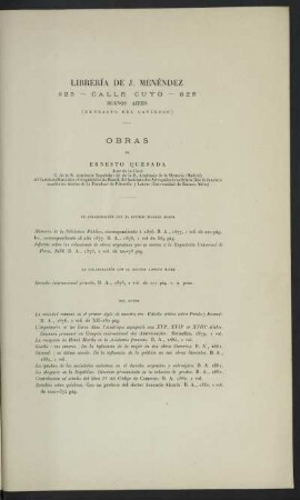 Obras de Ernesto Quesada