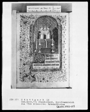 Lateinisches Stundenbuch — Totenofficium, Folio 134verso