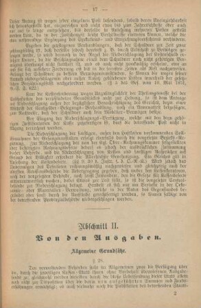 Abschnitt II. Von den Ausgaben