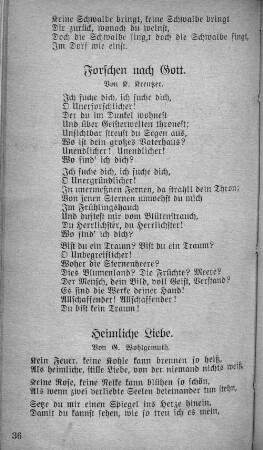 "Heimliche Liebe."