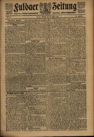 Zweite Ausgabe vom Montag, den 12. Juli 1909.
