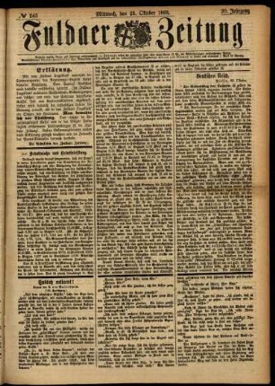 Ausgabe vom Mittwoch, den 25. Oktober 1893.