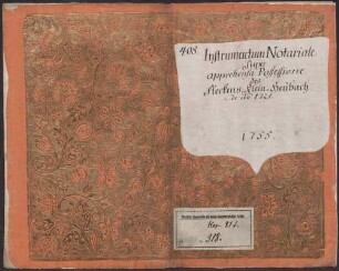 Notariatsinstrument zu den Appertinentien des Fleckens Kleinheubach vom Jahr 1721