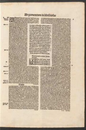 Argumentum in librum Josue incipit.