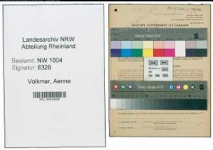Entnazifizierung Aenne Volkmar , geb. 21.07.1901 (Sekretaerin)