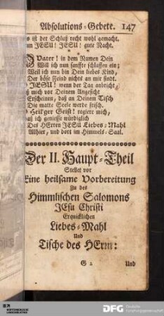 Der II. Haupt-Theil [...].