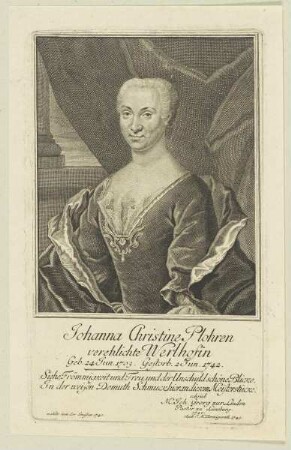 Bildnis der Johanna Christine Werlhofin