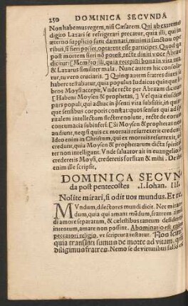 Dominica Secunda post pentecostes ...