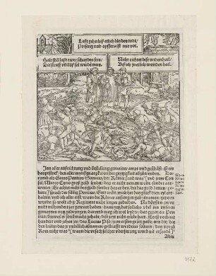Turnierdarstellungen, aus: "OFFICIA M.T.C. EJn Bůch So Marcus Tullius Cicero der Römer zu seynem Sun Marco von den Tugentsamen Ämptern [...]", Augsburg 1545