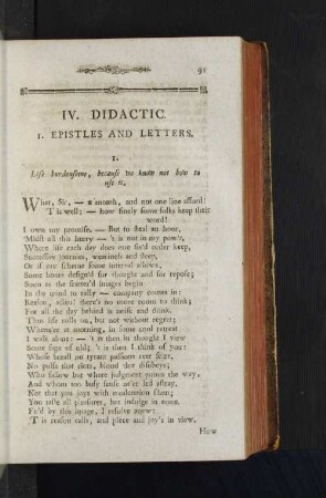 IV. Didactic.