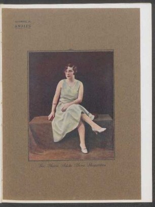 Suplemento de "Anales" : [Fotografía de] Sta. María Adela Mora Magariños