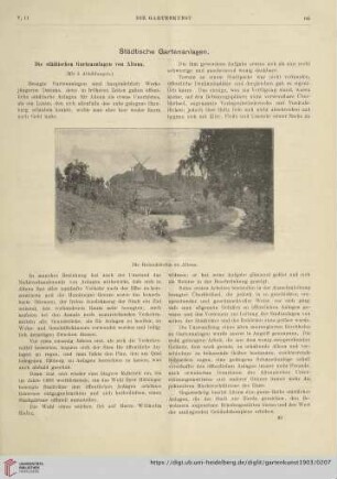 5: Die städtischen Gartenanlagen von Altona, [1] : Schluss folgt