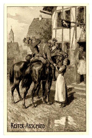 Völkerkrieg 1914 Nr. 76: Reiterabschied (Mayer)