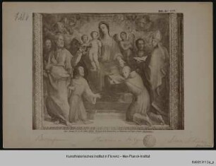 Szenen aus dem Leben Mariens : Madonna mit Heiligen