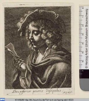 [Junger Mann einen Brief lesend; Young man reading a letter]