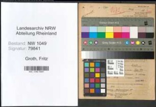 Entnazifizierung Fritz Groth , geb. 05.09.1894 (Gaertner)