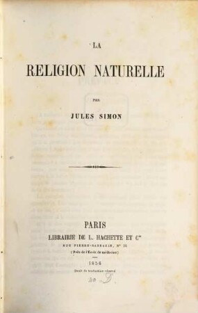 La religion naturelle