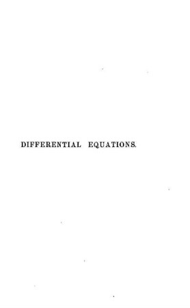 Hauptbd.: A Treatise on Differential Equations. Hauptbd.