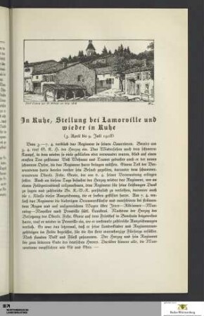 In Ruhe, Stellung bei Lamorville und wieder in Ruhe