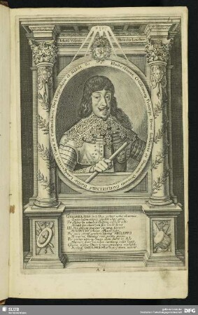Illustrissimus, Celsissimusq[ue] Princeps, Heros fortissimus ac Dominus, Dominus Guilhelmus Hassiae Landgravius, Comes in Cattimeliboco, Diez, ziegenhain et Nidda &c.