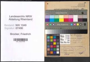 Entnazifizierung Friedrich Brocker , geb. 03.09.1882 (Beamter)